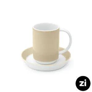 فنجان و نعلبکی شیر شکلات اس چینی زرین