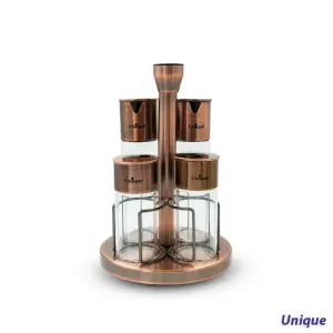 ست ظرف آبلیمو و روغن ریز استیل مسی یونیک UN-1636