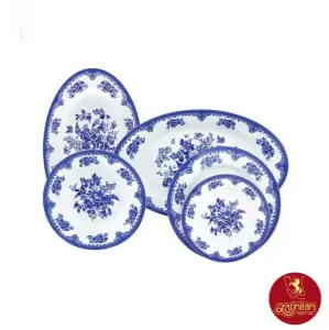 سرویس چینی زرین ایتالیا اف فلورانس سرمه ای 6 نفره 20 پارچه