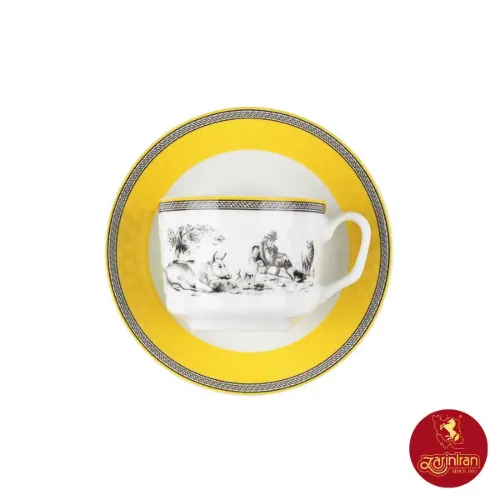 سرویس چای خوری چینی زرین رادیانس طرح ویلیج 12 پارچه