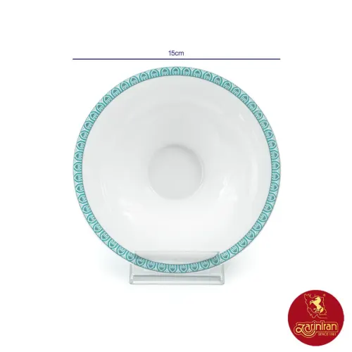 سرویس چای خوری چینی زرین شهرزاد طرح ورونا فیروزه ای سایز 9