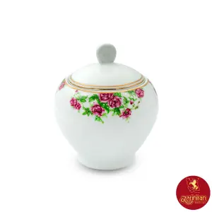 قندان چینی زرین ایتالیا اف طرح بیدگل