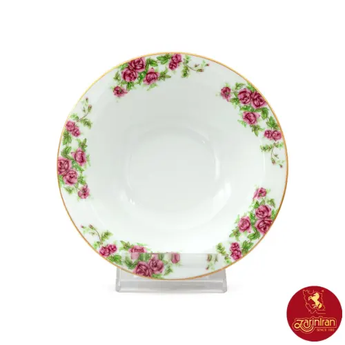 سالادخوری بزرگ چینی زرین ایتالیا اف طرح بیدگل سایز 25