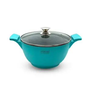 قابلمه گرانیتی فورته مدل اسکار پلاس سبز آبی سایز 28