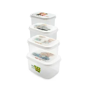 ست ظرف غذا لیمون مستطیل چاپدار کد 2232