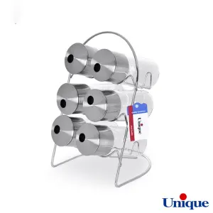 ست جا ادویه ای هلالی استیل یونیک 6 تایی UN-1628