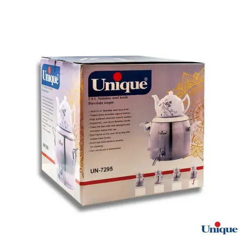 ست کتری قوری 5 لیتر یونیک UN-7295 دسته استیل کالیت نسوز