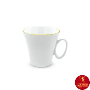 فنجان چای زرین لب طلایی وینچی چینی زرین سایز 9