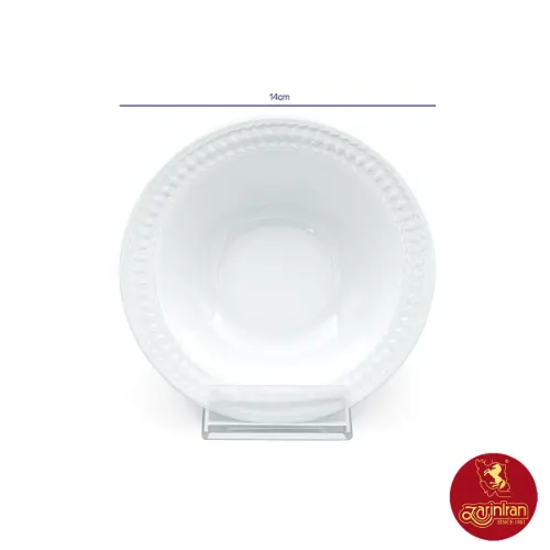سالادخوری چینی زرین رادیانس سفید سایز 14