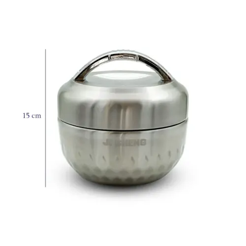 ظرف غذا C010 گرد استیل 304 یک لیتری