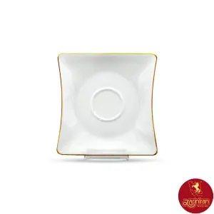 نعلبکی زرین لب طلایی وینچی چینی زرین سایز 16