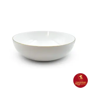 پیاله چینی زرین ایتالیا اف طرح زرین رزگلد سایز 26