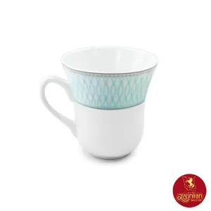 فنجان چای خوری ژانتی فیروزه ای شهرزاد چینی زرین سایز 9