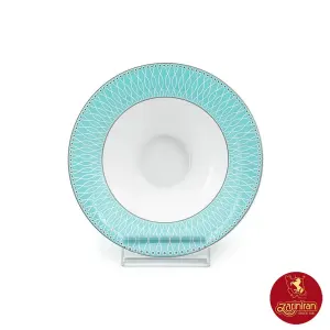 پیاله نعلبکی ژانتی فیروزه ای شهرزاد چینی زرین سایز 15