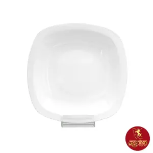 بشقاب خورش خوری سفید کواترو چینی زرین گود 20