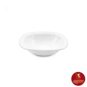 سالادخوری چینی زرین کواترو سفید 16 سانتیمتری