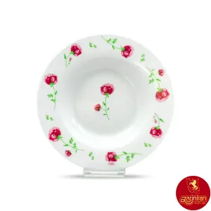 بشقاب خورش خوری پینک رز ایتالیا اف چینی زرین سایز 22