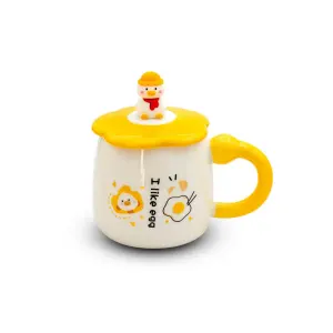 ماگ اردک درب دار سرامیکی همراه با قاشق