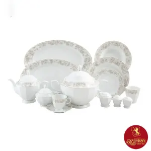 سرویس پرنسا نئوکلاسیک چینی زرین 12 نفره 103 پارچه