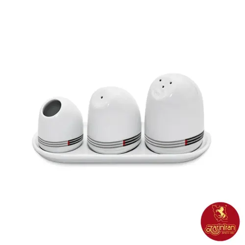 ست نمک، فلفل و جای خلال دندان چینی زرین هتلی 49 طرح وگاس 4 پارچه