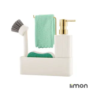 ست جا مایع 4 گوش شیاردار لیمون 2125