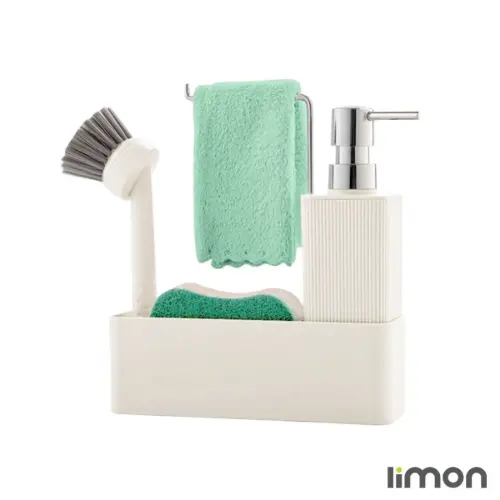 ست جا مایع 4 گوش شیاردار لیمون 2125