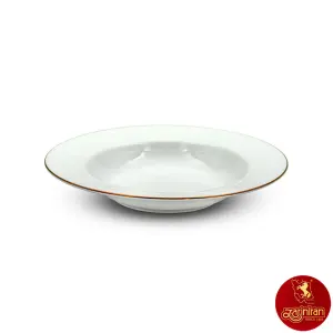 بشقاب خورش خوری زرین رزگلد ایتالیا اف چینی زرین سایز 22