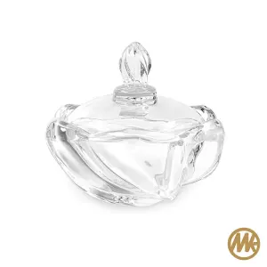 قندان شیشه ای بدون پایه مدل تولیپ با طراحی شفاف کریستالی