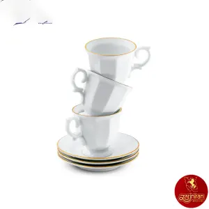 سرویس اسپرسو چینی زرین نئوکلاسیک لومیو 12 پارچه