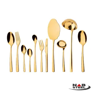 کاربردهای سرویس 86 پارچه ناب استیل مدل فلورانس طلایی PVD جعبه چوبی