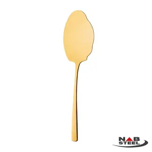 کفگیر برنج ناب استیل مدل فلورانس طلایی PVD