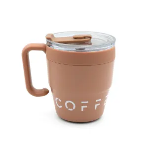 تراول ماگ 480 میلی لیتر درب دار با نی استیل