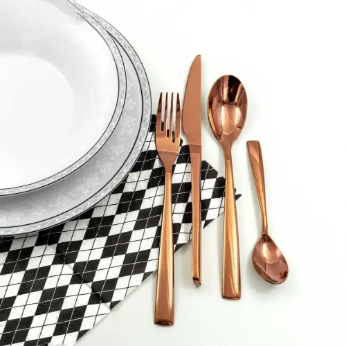سرویس قاشق و چنگال بست لایف مدل 2FULL ROSE GOLD-187