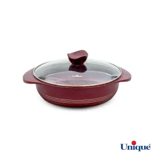 تابه دو دسته بلا یونیک گرانیتی سایز 28 بورگاندی