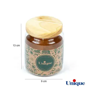 بانکه شیشه ای حبوبات و ادویه تکی 9x13 سانتیمتر یونیک