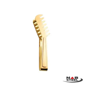 انبر سالاد ناب استیل مدل فلورانس طلایی PVD