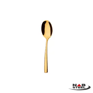 قاشق چای خوری ناب استیل مدل فلورانس طلایی PVD