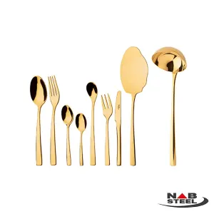 سرویس 57 پارچه ناب استیل مدل فلورانس طلایی PVD