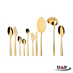 سرویس 98 پارچه ناب استیل مدل فلورانس طلایی PVD