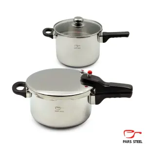 زودپز دوقلو 4.5 و 6 لیتری پارس (کف سه لایه)