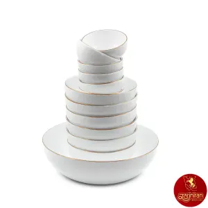 سرویس پیاله زرین رزگلد ایتالیا اف چینی زرین 13 پارچه