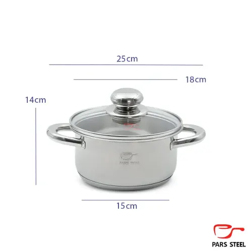 سرویس قابلمه 8 پارچه پارس استیل