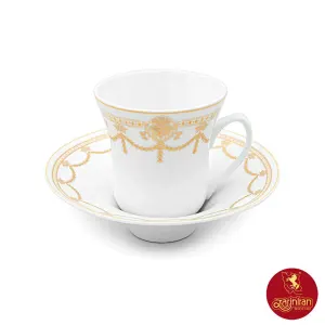 سرویس چای خوری چینی زرین شهرزاد طرح رکسان 12 پارچه