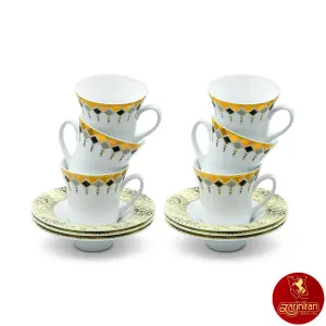 سرویس چای خوری چینی زرین شهرزاد طرح کلوپاترا 12 پارچه