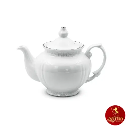 قوری چینی زرین چهار ترک طرح سمن