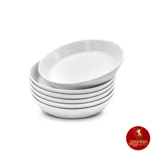 بشقاب تخت چینی زرین Zi فرم اس سفید سایز 12