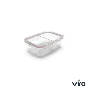 ظرف فریزری ایزی لاک مستطیل دو خانه 900 میلی لیتر