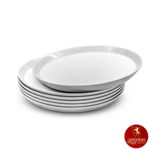 بشقاب تخت چینی زرین Zi فرم اس سفید سایز 27