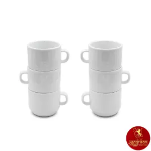 فنجان قهوه چینی زرین هتلی 49 سفید 7.5 حجم 180 سی سی