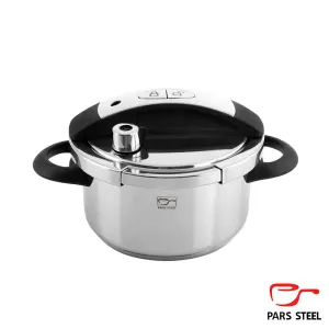 ديگ زودپز کف سه لایه پارس استیل ۴ ليتر مدل شف